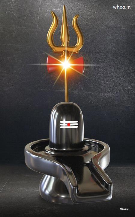 Shivling With Trishul Best Images With Black Background