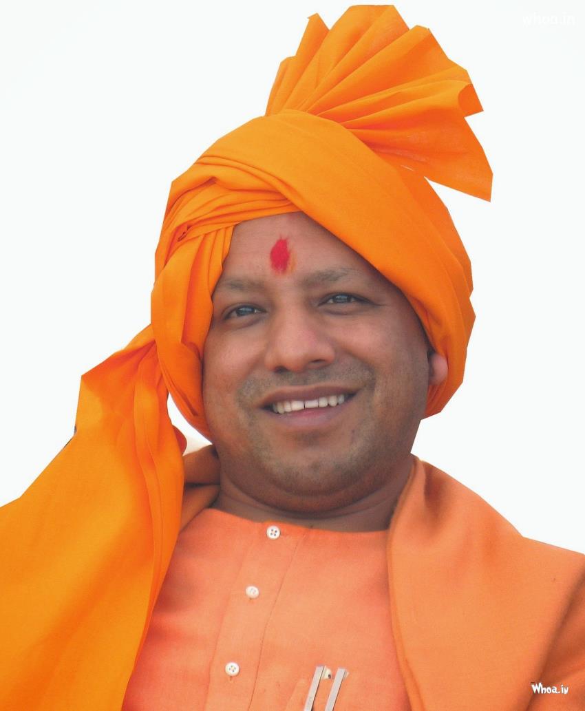 Smiling Image Of Cheif Minister Yogi Aadityanath With Pagdi 