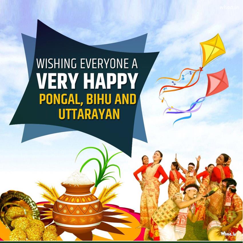 Wishing Everyone A Very Happy Pongal, Bihu And Uttarayan