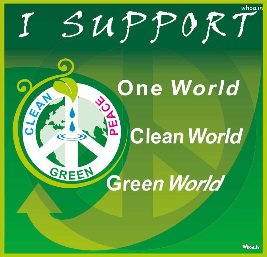 Wonderful Image With The Massage One World Clean World