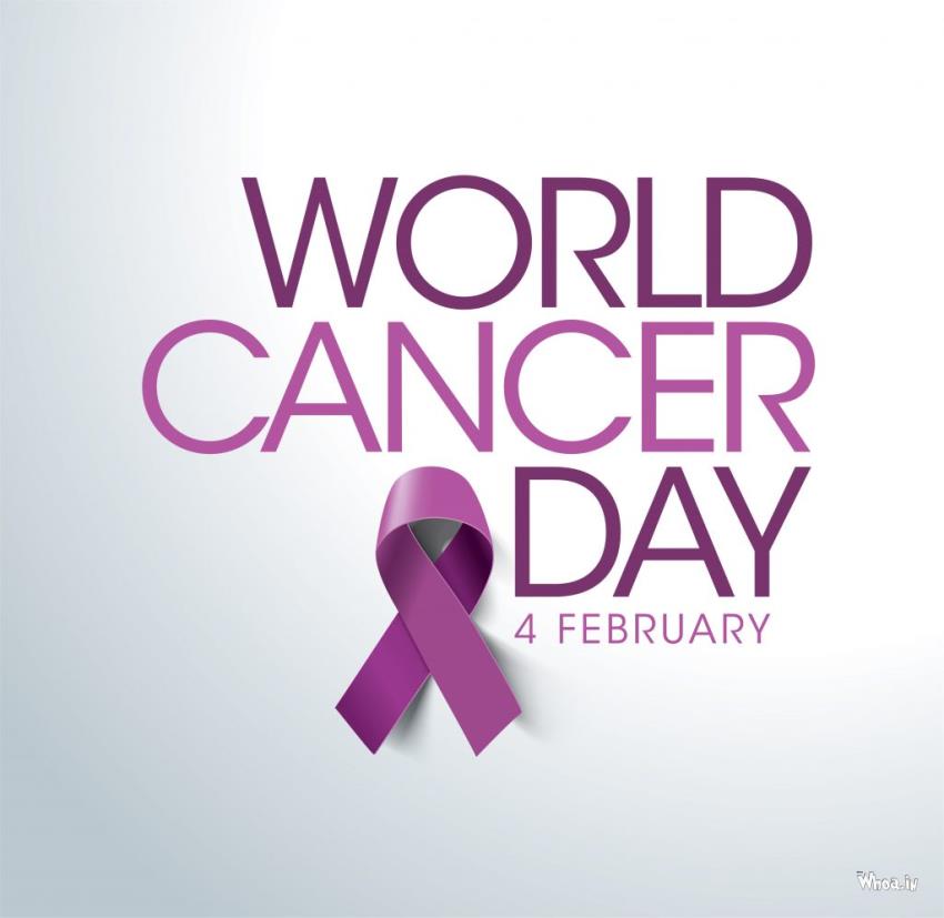 World Cancer Day HD  Greeting Image With The Symbol Of It