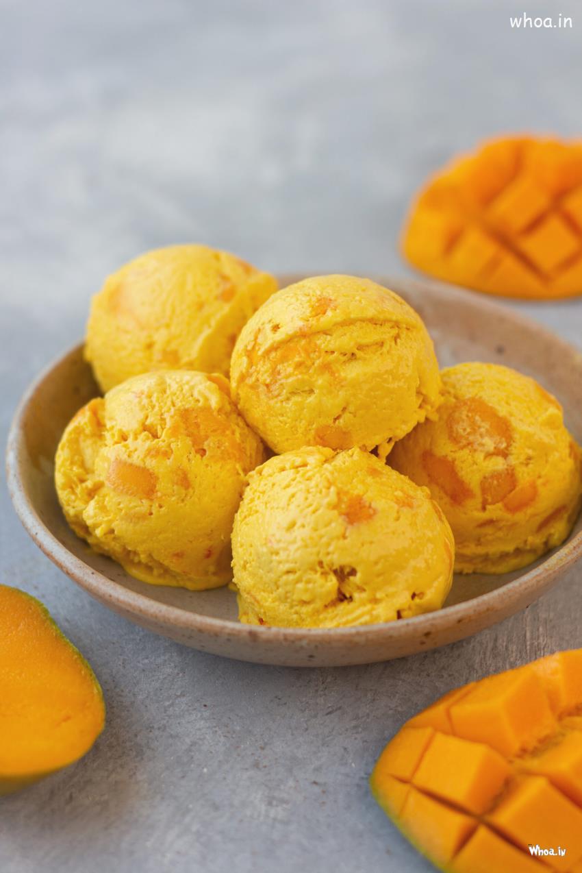 Yummy Mango Ice Cream With Mangos Pictures , Mango Dessert