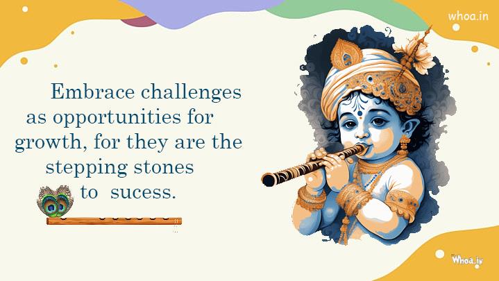 Bhagavad Gita Teaches How To Achieve Success Give Up Sadeness. Useful Quotes Of Krishna