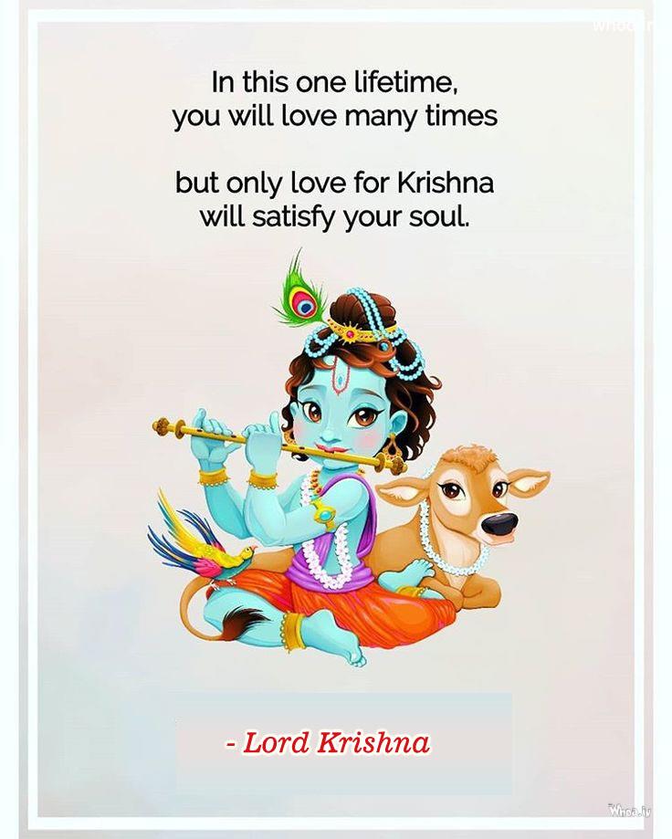 Krishna Krishna Playing The Flute And Loves Cow Colorful Image With Best Sentence Of Muralidhar 