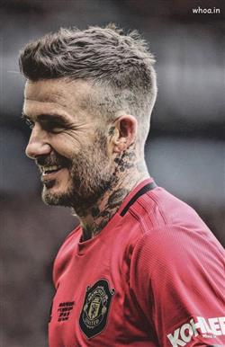 David Beckham images,side pose& smileing face imag