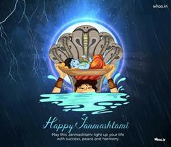 Happy Janmashtami wish Image -  nand gher anand bh