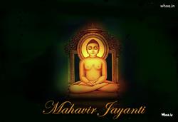 Black background with mahavir jayanti images