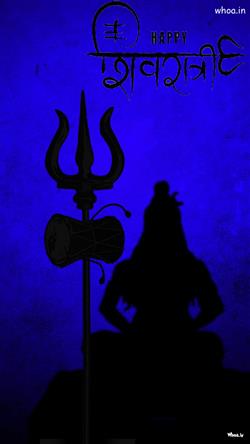 Blue background with Lord Shiva For MahaShivratri 