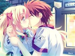 Cute couple cartoon Kiss images , Pictures and wal