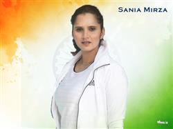 Sania Mirza with indian flag images