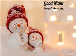 Snow cartoon with good night wallpapers