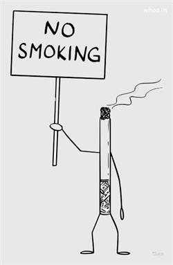 White  background with no smoking poster