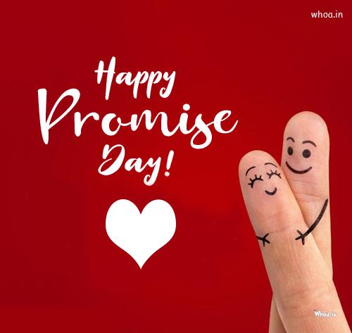 Happy Promise Day With Beautiful Red Background HD