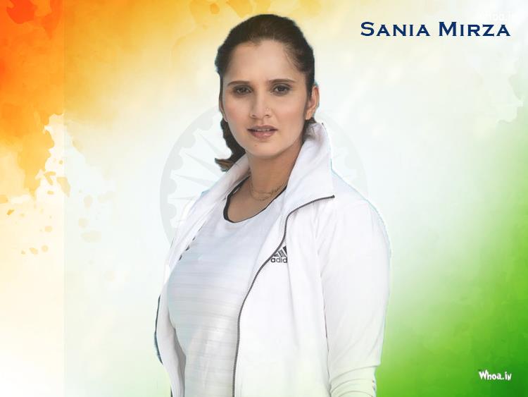 Sania Mirza With Indian Flag Images , Sania Mirza Best Image