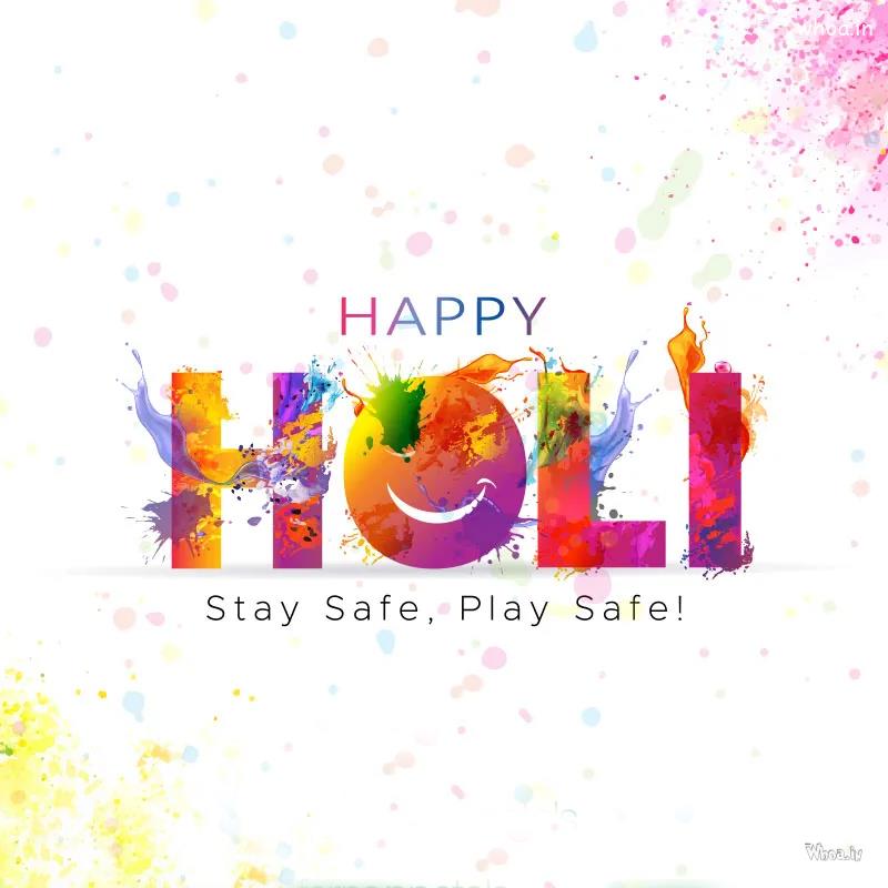 White Background With Happy Holi Wishes Photos Download