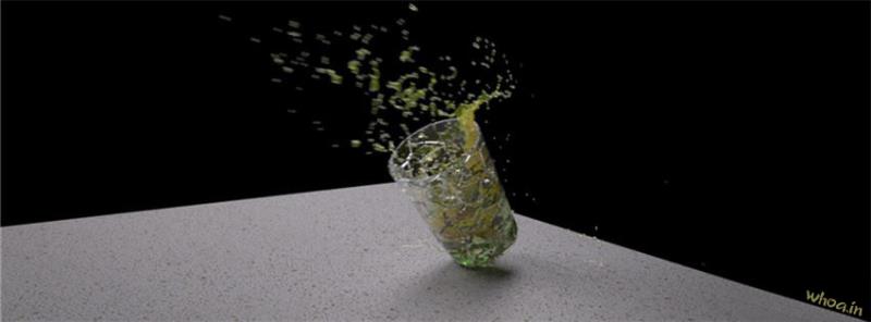Broken Glass Slow Motion Art Facebook Cover