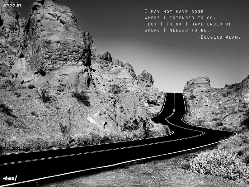 Douglas Adams Quotes With Road Image