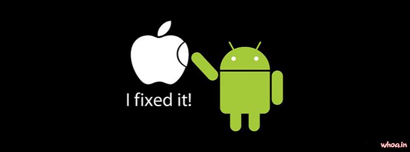 Funny Facebook Cover Of Android Fix Face Of Apple