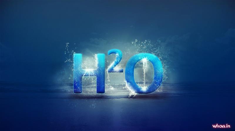 H2o Formula Of Water 3D, And Hd Blue 