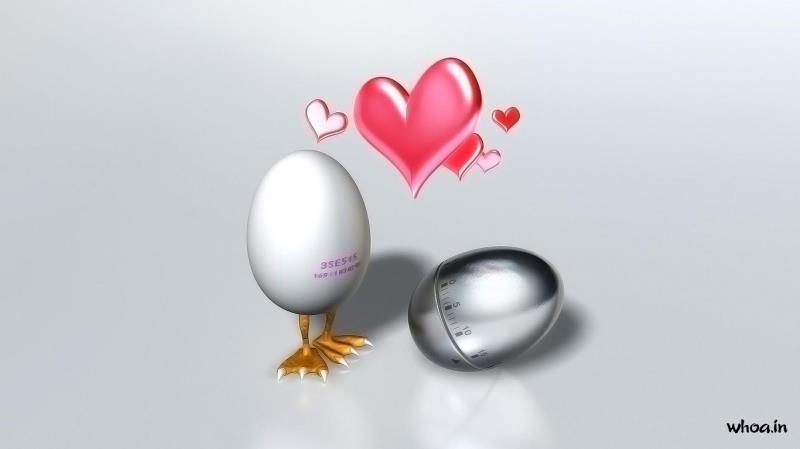Love Egg 3D Wallpaper