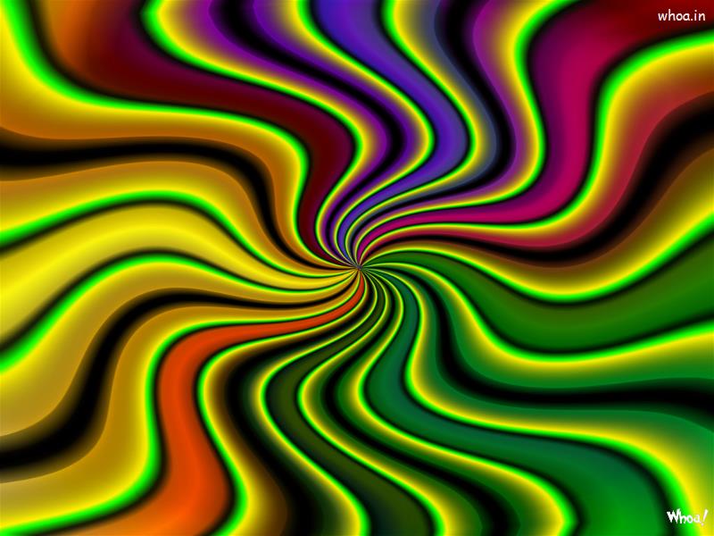 Colorful Optical Illusion Like A Around In Round