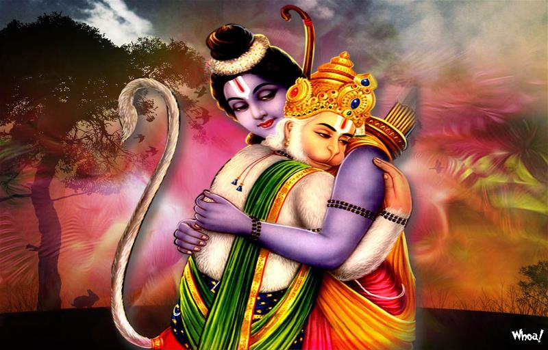 God Shri Ram And Hanuman Wallpaper