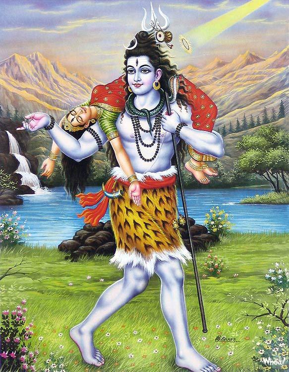 Lord Shiva And Parvati Natural Photo