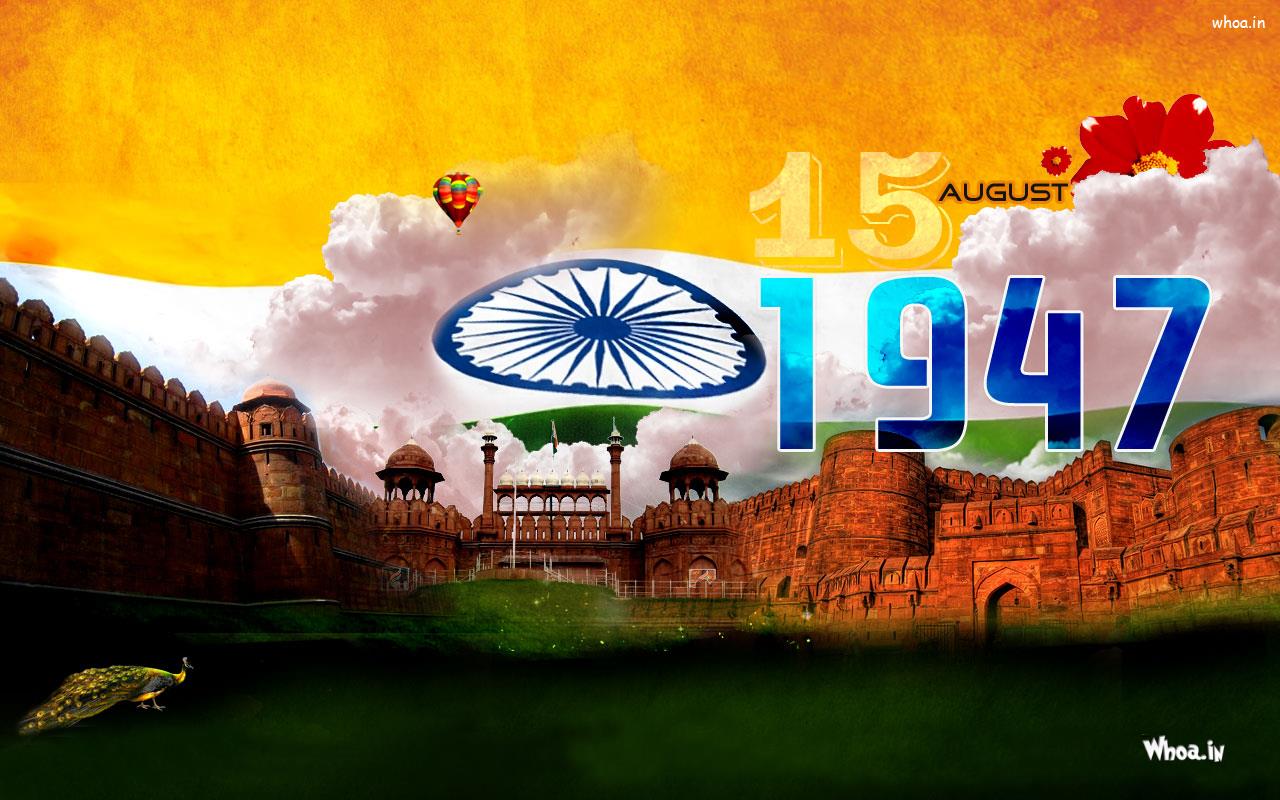 15 August 1947 With Red Fort HD Wallpaper