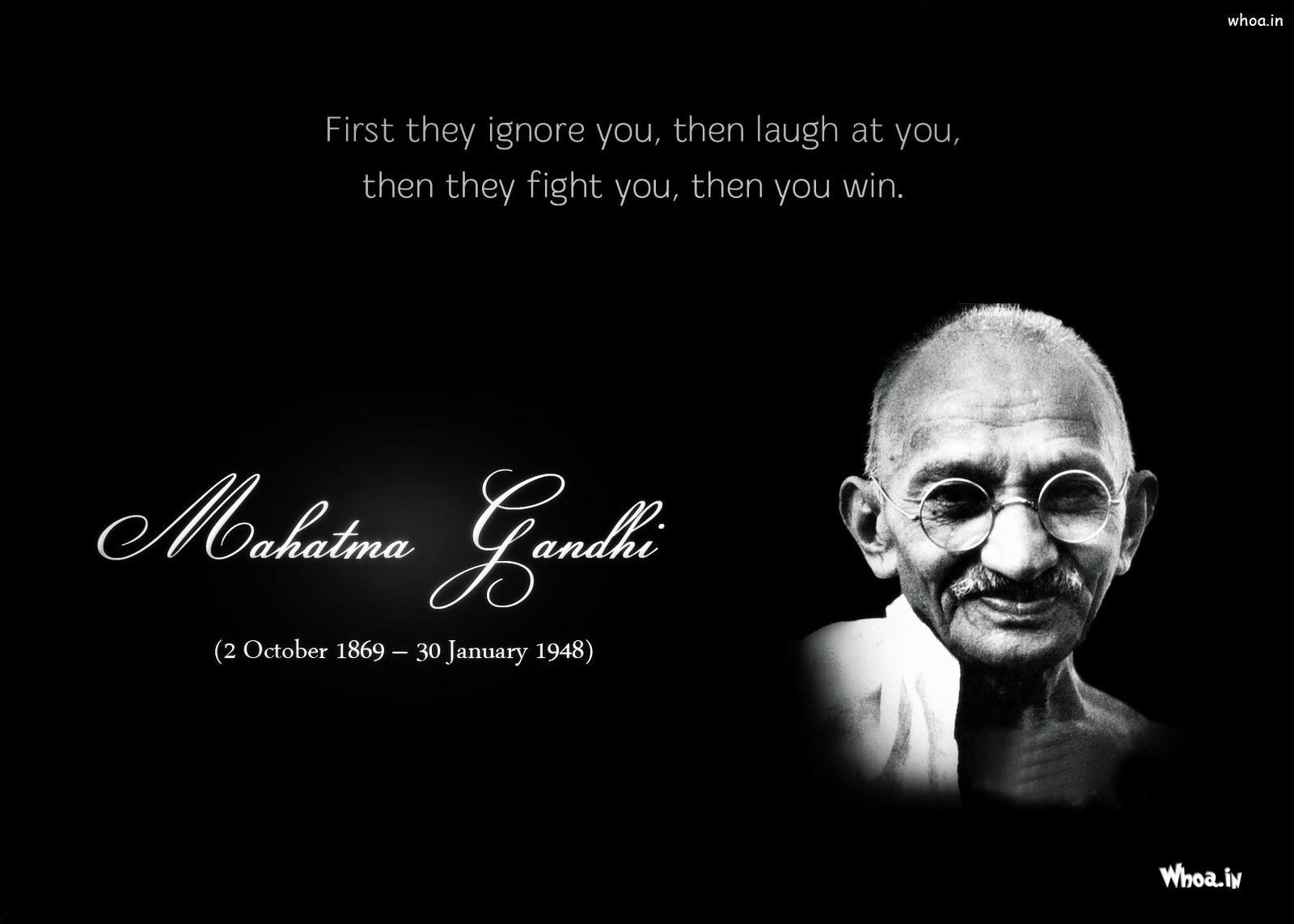 2Nd October Gandhi Jayanti Quote Wallpaper