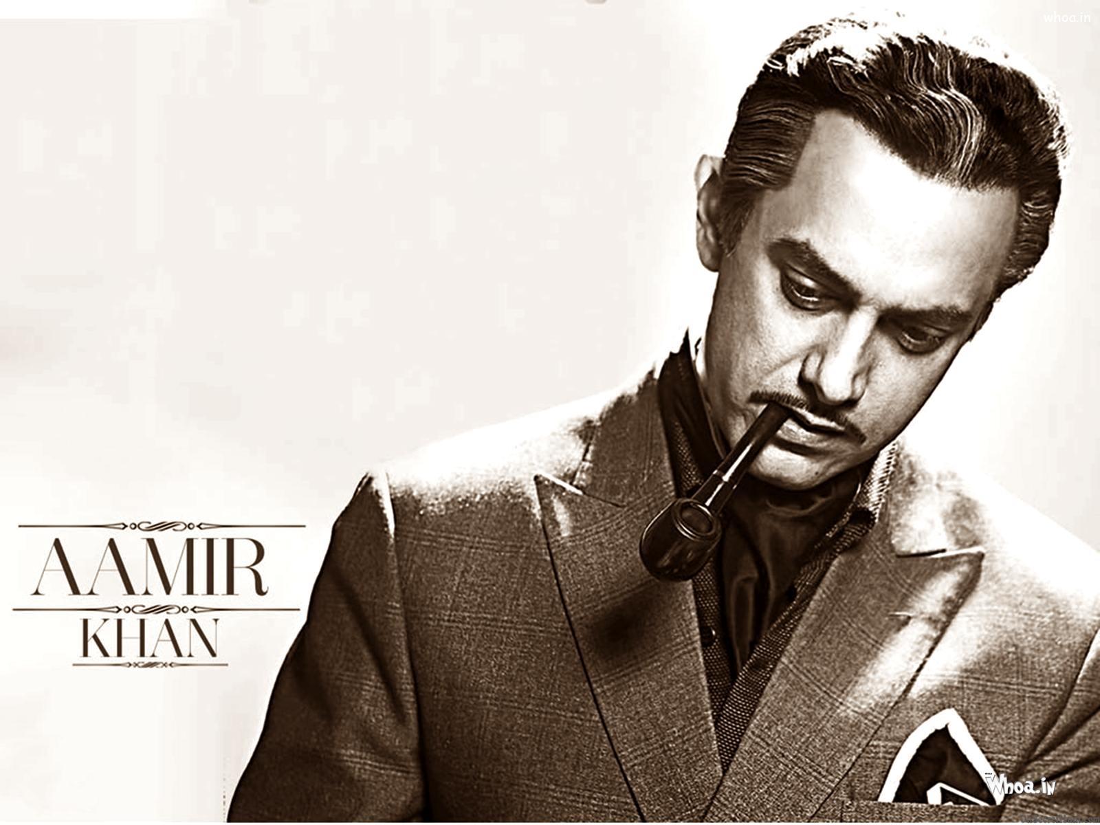 Aamir Khan Pipe Smoking Art HD Bollywood Actor Art Wallpaper