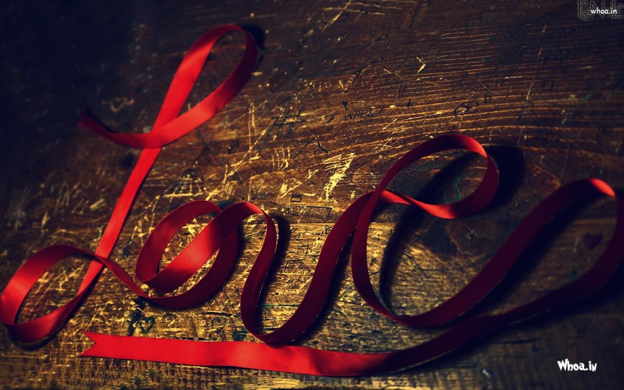 Creative Love In Red Ribbon