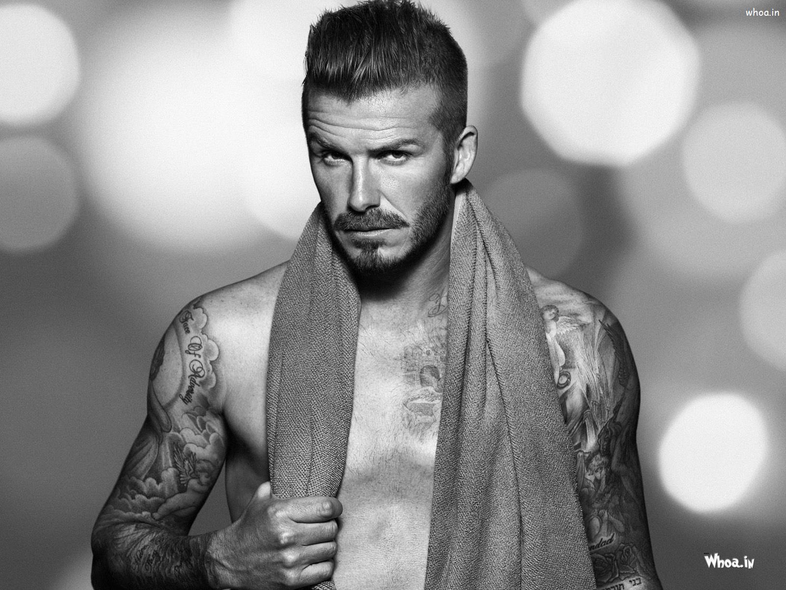 David Beckham Shirtless With Body Tattoo HD Wallpaper