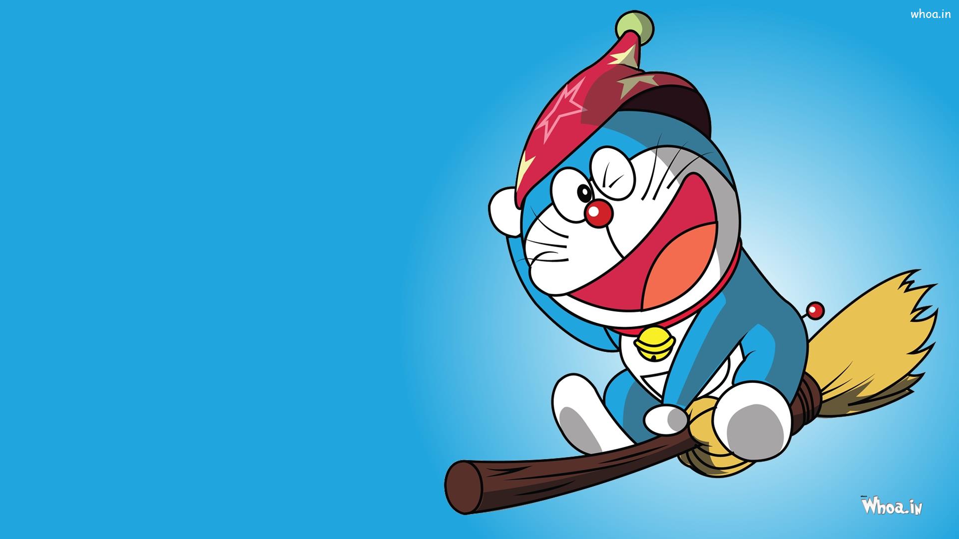 Doraemon Cartoon With Sky Background Hd Wallpaper Photos