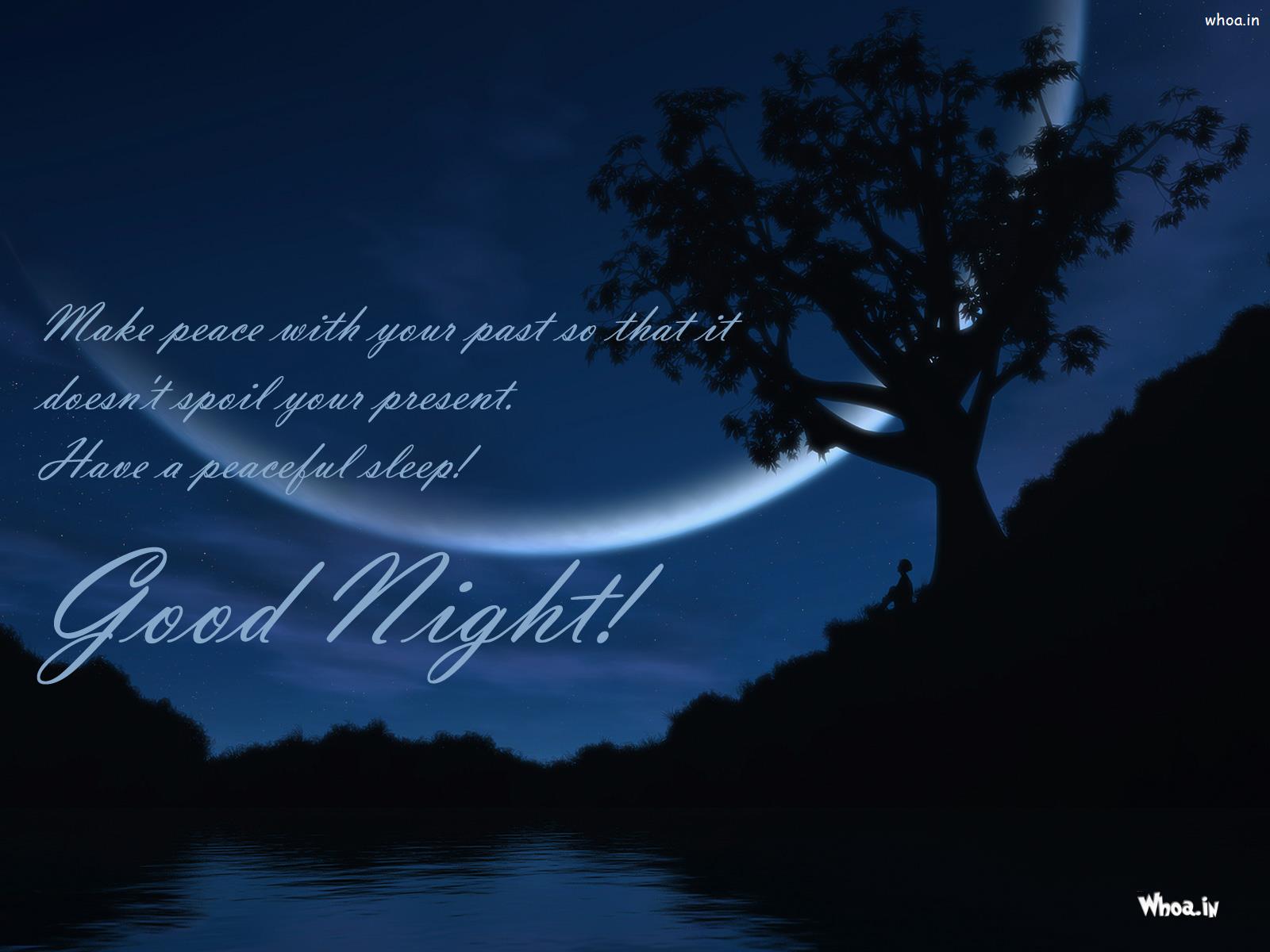 Good Night Thoughts With Blue Night HD Wallpaper