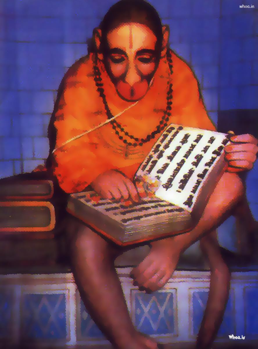 Hanuman Reading Wallpaper HD