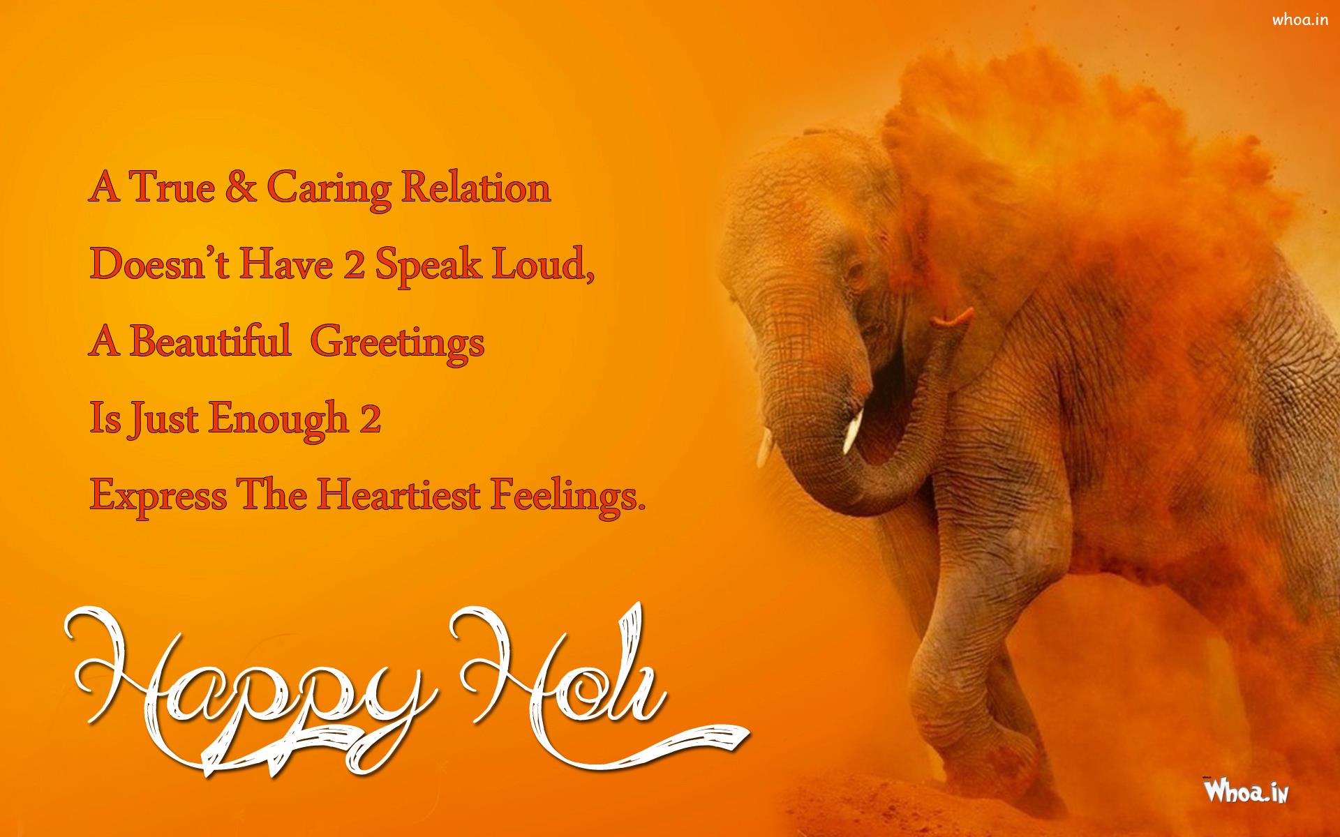 Happy Holi Greetings Quote With A True And Caring Relation