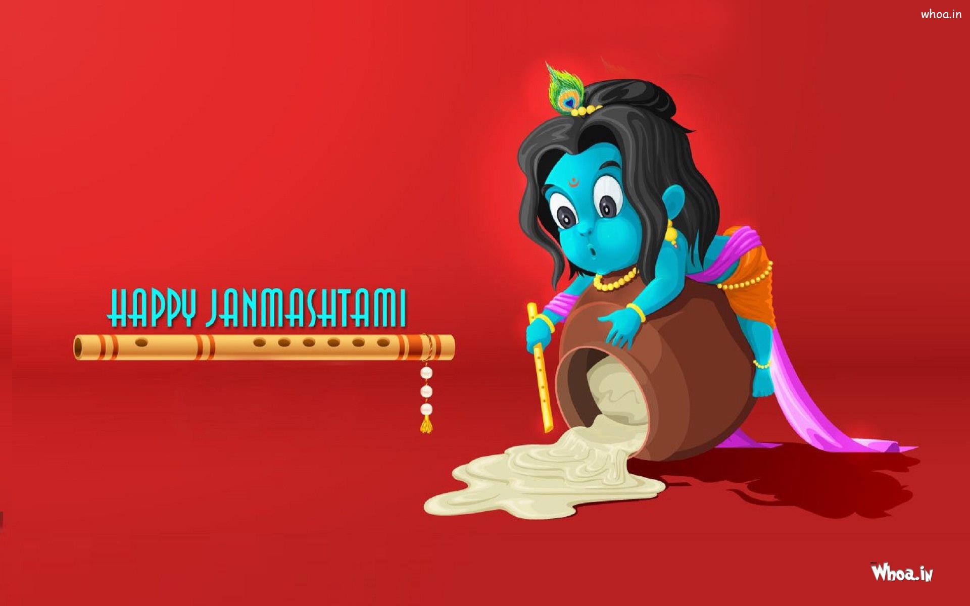 Happy Janmashtami Nandgopala HD Wallpaper