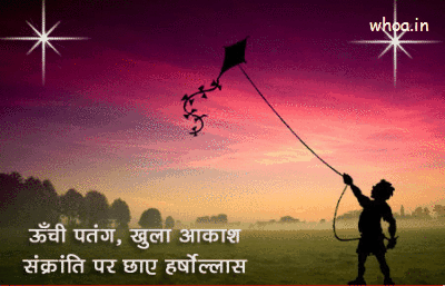Happy Makar Sankranti Kites Flying Day Wishes GIF