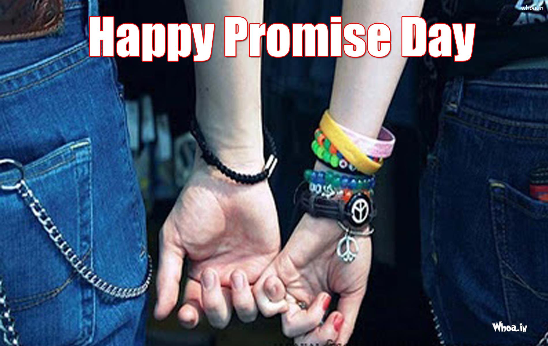 Happy Promise Day Couple Hand Hd Wallpaper