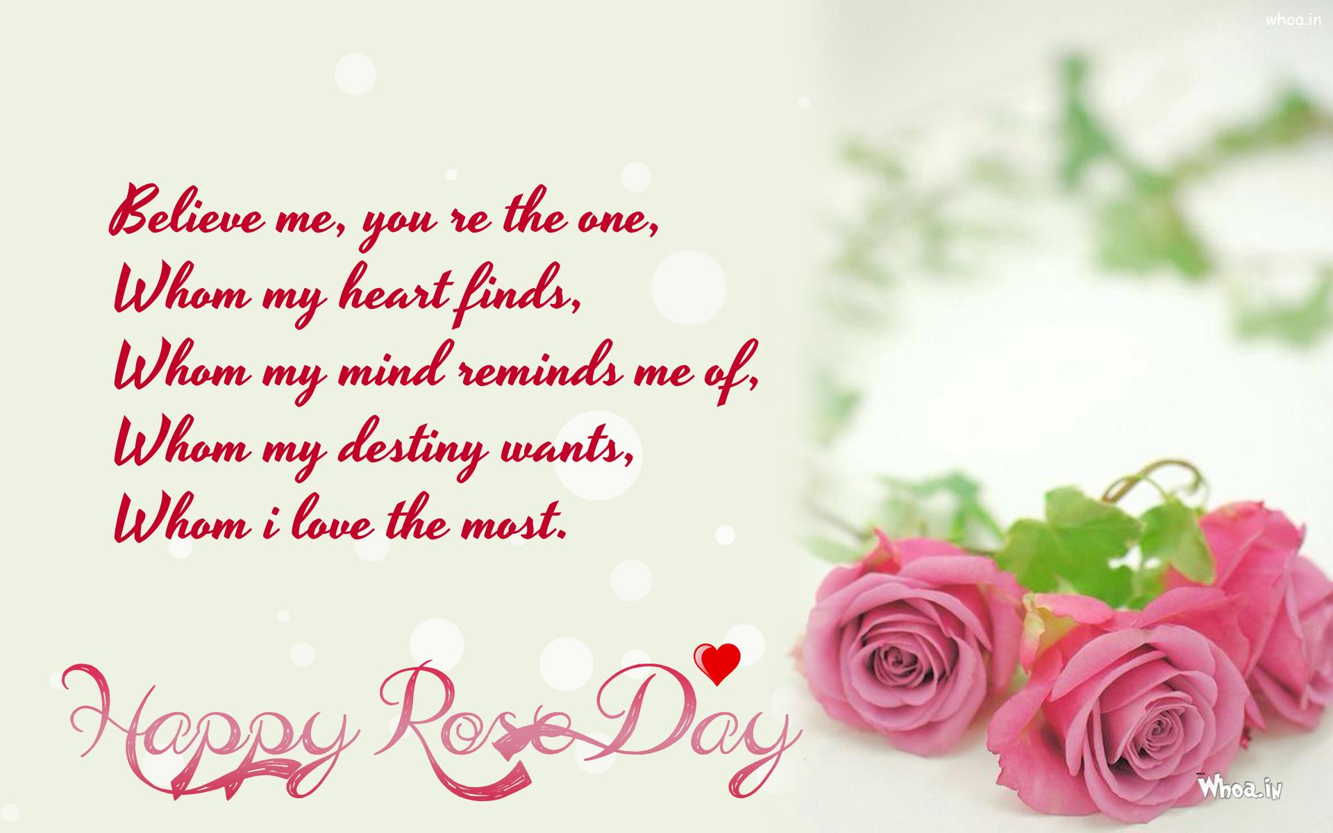 Happy Rose Day Greetings Hd Wallpaper For Desktop