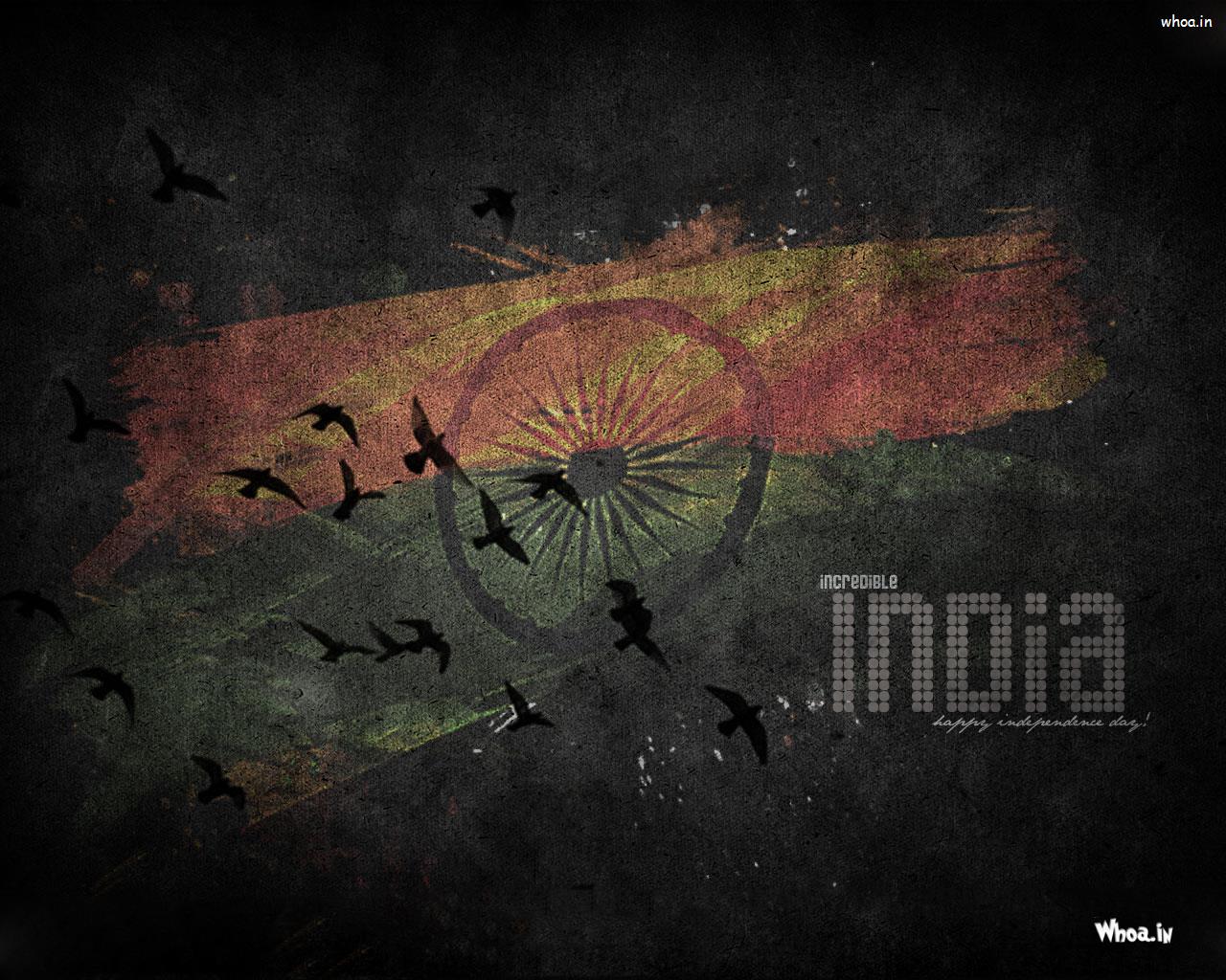 Incredible India Independence Day With Dark Background HD Wallpaper