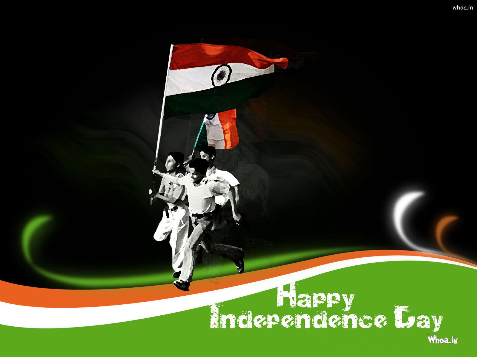Independence Day Painting With Dark Background HD Wallpaper