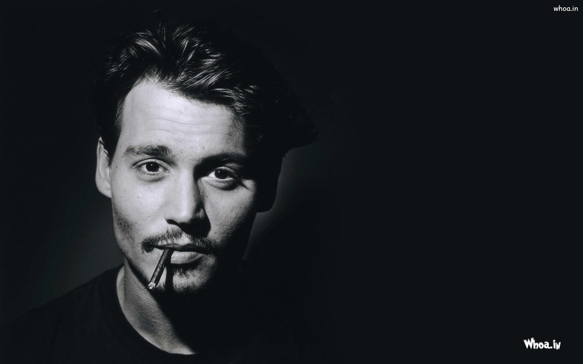 Johnny Depp Smoking With Dark Background HD Wallpaper