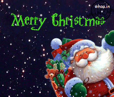 Merry Christmas Santa Claus Animated Gif Wallpaper