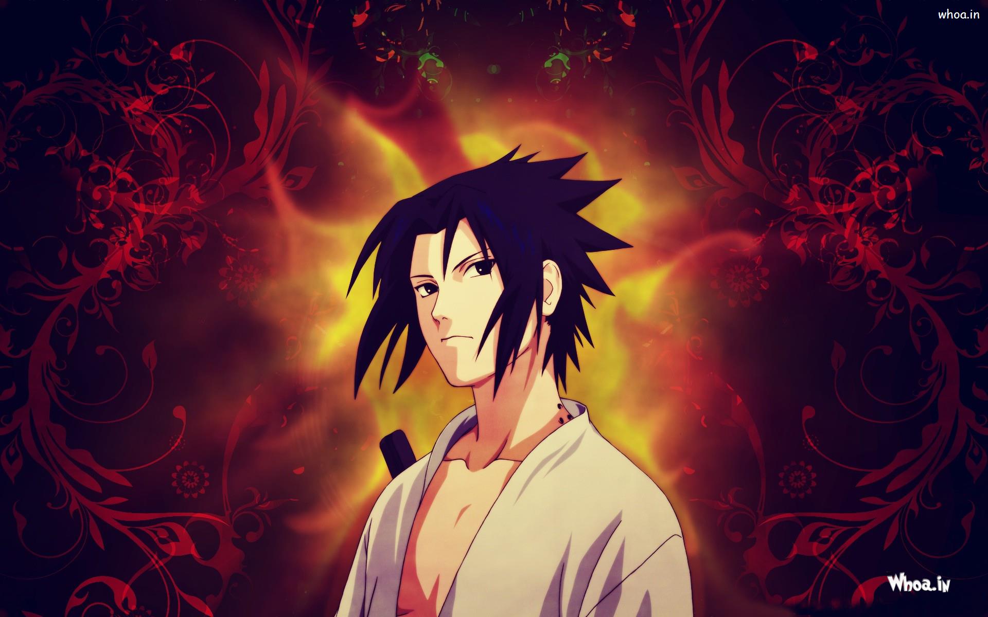 Naruto Shippuden Sasuke Cartoon Character HD Wallpaper