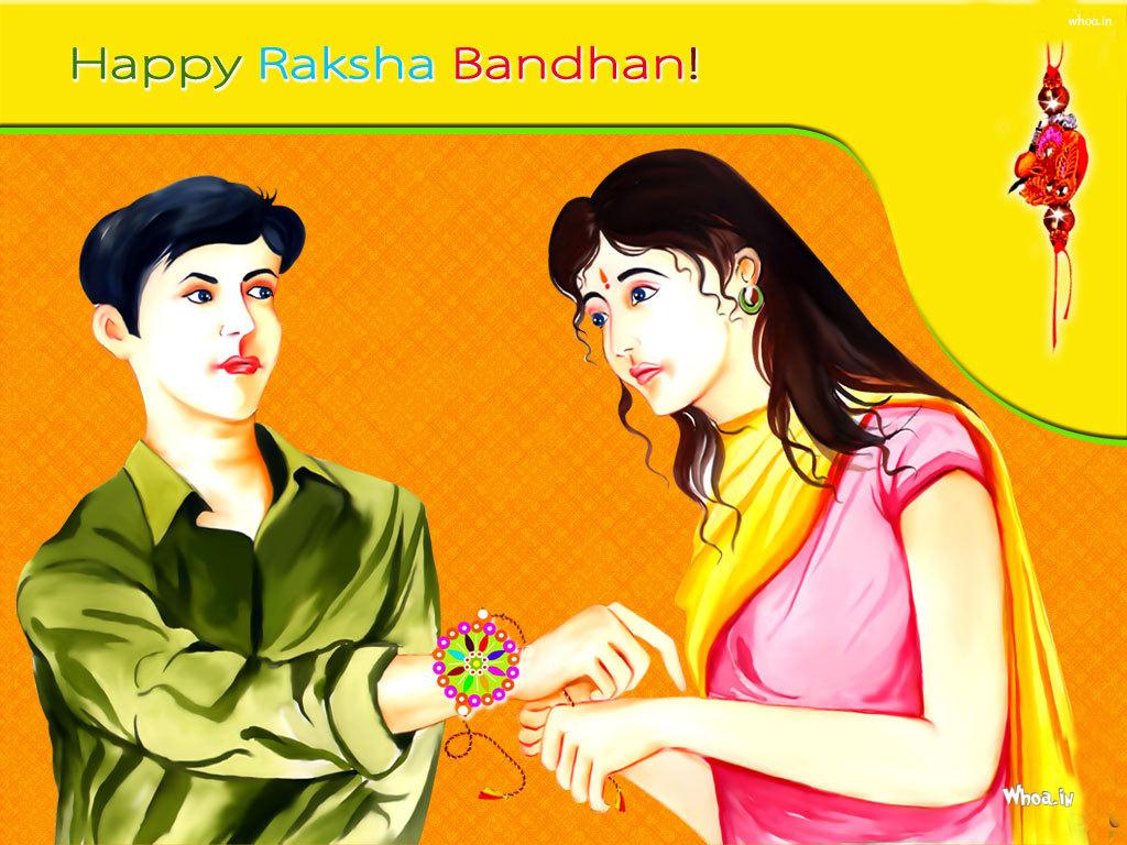 Raksha Bandhan Brother And Sister Sketch
