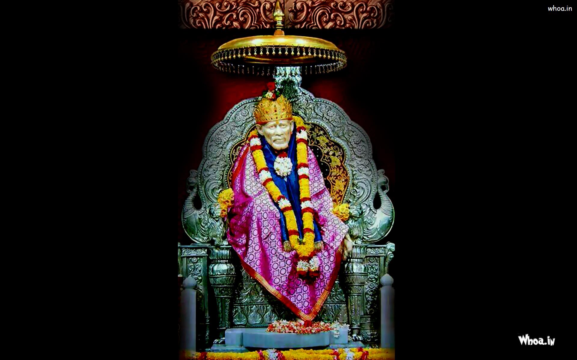 Saibaba In Temple Wallpaper HD