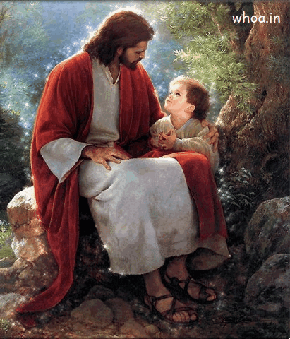 Son Of God Jesus Christ Animated GIF With Child Wallpaper