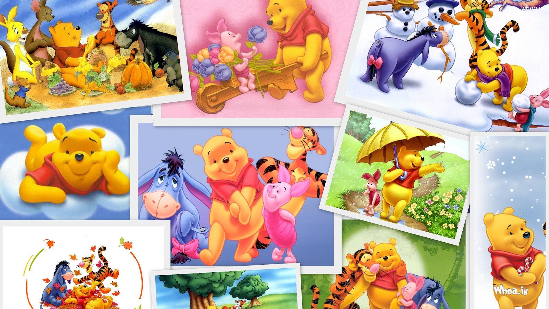 Winnie The Pooh Animated Multiple Wallpaper