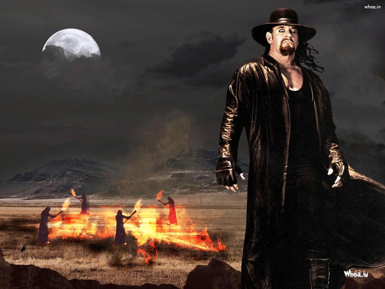 WWE Legend The Undertaker Dark Night With Rest In Peace HD Wallpaper